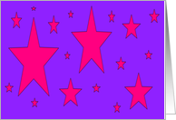 Pink stars card