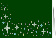 Green sparkle card