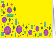 retro twinkle in yellow card