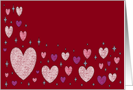 sparkle hearts card