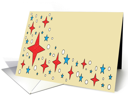 red and blue stars card (910141)