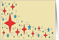 red and blue stars card