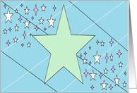 green star burst card