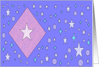 cosmic purple sky card