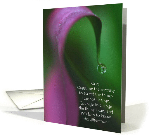 Serenity Prayer - Purple Calla Lily card (898829)