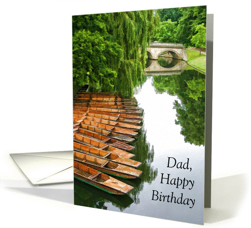 Happy Birthday - Punts on the River Cam, England card (929299)