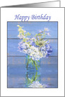 Happy Birthday Blue Hydrangeas card