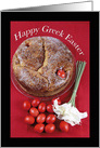 Happy Greek Easter With Red Eggs card