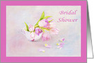 Bridal Shower Pink And Purple Tulips With Tea Cup Invitation card