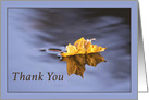 Thank You for Being There Yellow Leaf Floating In Pond card