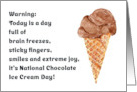 Happy National Chocolate Ice Cream Day June 7 card