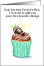 Happy Father’s Day Football Cupcake card