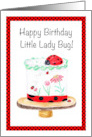 Happy Birthday Lady Bug Birthday Cake card