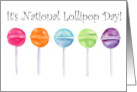 National Lollipop Day Classic Fruity Lollipops July 20th card