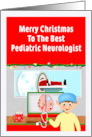 Pediatric Neurologist Merry Christmas Santa in MRI card