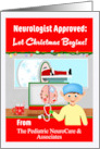 Neurologist Christmas Begins Santa in MRI Custom Name card