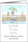 Sobriety One Year Anniversary Zen Bonsai Tree card