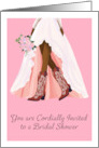 Bridal Shower Invitation African American Bride with Cowboy Boots card