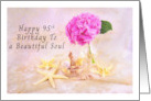 Happy 95th Birthday Peony with Seashells card