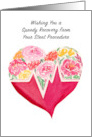 Speedy Recovery from Stent Procedure Heart with Flowers card