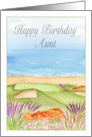 Aunt Happy Birthday Golf Course By The Ocean card
