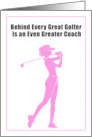 Thank You Golf Woman Coach card