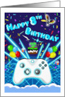 Epic Gamer Happy 8th Birthday Critical Hit card