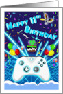 Epic Gamer Happy 11th Birthday Critical Hit card