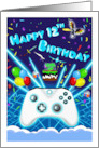 Epic Gamer Happy 12th Birthday Critical Hit card