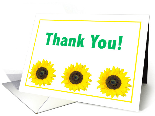 Thank You With Three Sunflowers card (1118526)