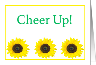 Encouragement, Cheer Up With Three Sunflowers card