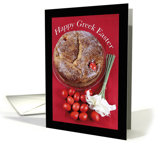 Happy Greek Easter With Red Eggs card (1528870)