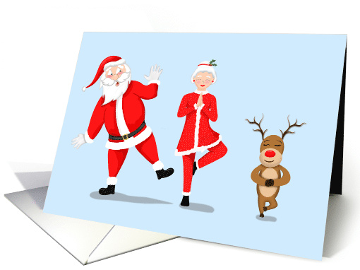 Christmas Yoga with Santa card (1900110)