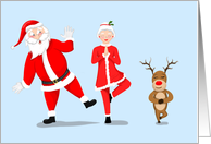 Christmas Yoga with Santa card