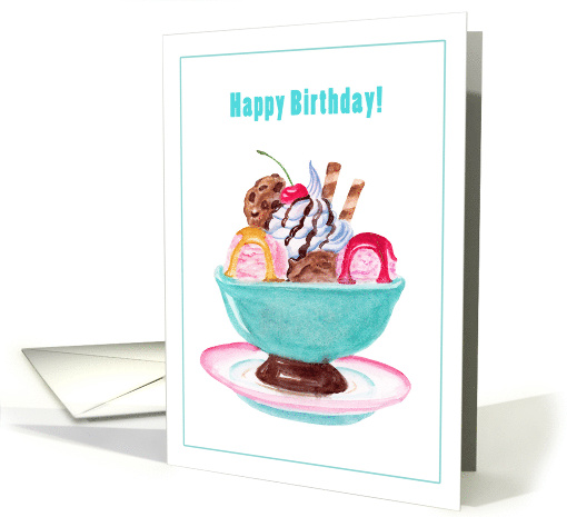 Happy Birthday Ice Cream Sundae card (1900200)