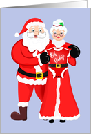 1st Christmas as Parents Oh Baby Santa Claus and Mrs Claus card