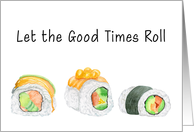 Sushi Rolls Birthday card