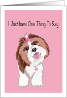 Adorable Shih Tzu Mother’s Day card