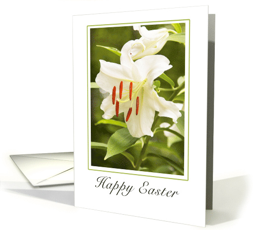Happy Easter White Lily card (1905012)