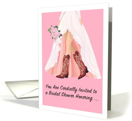 Bridal Shower Invitation for the Bride with Cowboy Boots... (1906450)