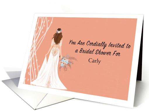 Boho Bride With Pearl Curtain Bridal Shower Invitation... (1906830)