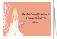 Boho Blonde Bride Bridal Shower Invitation Personalized card