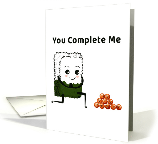 You Complete Me Sushi And Ikura card (1909004)