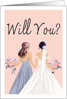 Will Be My Maid of Honor with Bride card