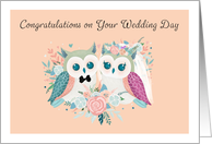 Congratulations on Your Wedding Day Owls card