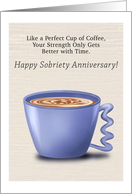Happy Sobriety Anniversary Latte card