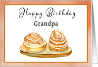 Happy Birthday Grandpa Cinnamon Buns card
