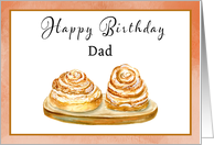 Happy Birthday Dad Cinnamon Buns card