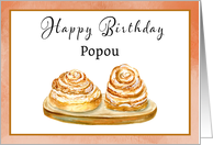 Happy Birthday Popou Cinnamon Buns card