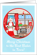 Baker Merry Christmas Mrs. Claus Kitchen card